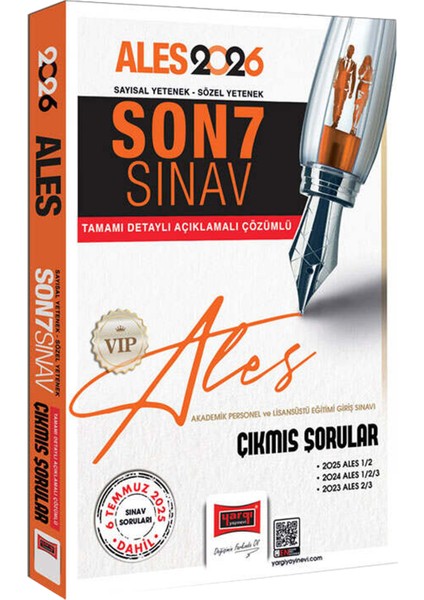 2026 Ales Vıp Sözel-Sayısal Yetenek Çözümlü 7deneme-Son 7sınav Çıkmış Sorular-Çek Kopart Yaprak Test modelleri