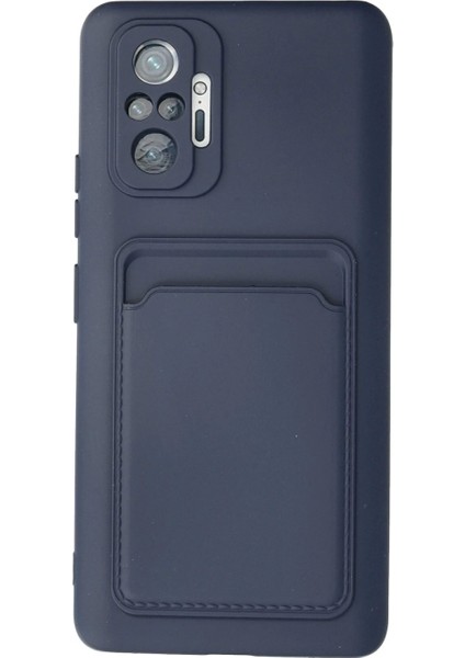 Xiaomi Redmi Note 10 Pro Kılıf Kelvin Kartvizitli Silikon - Lacivert