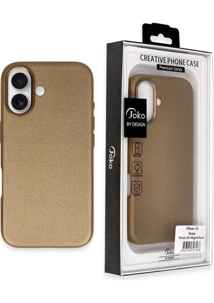 iPhone 16 Wonder Deri Magsafe Kapak - Bronz modelleri