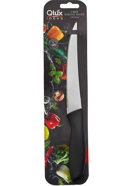 Bıçak Chef Bıçak Qlux Şef Bıçak Tırtıklı Bıçak Tırtıklı Paslanmaz Çelik Doğrama Bıçağı