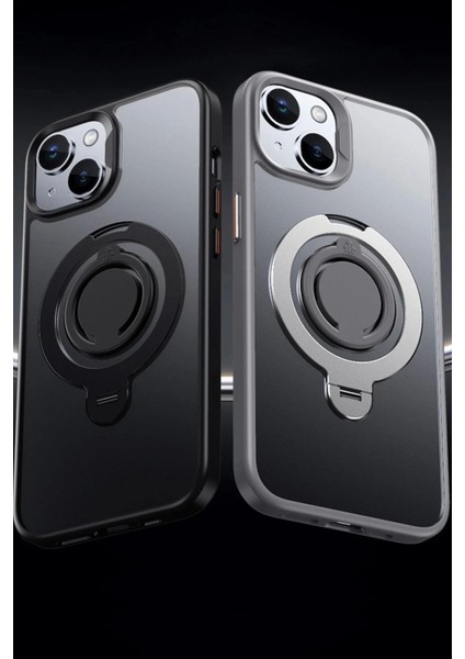 iPhone 15 Avatar 360 Dönen Magsafe Kapak - Siyah modelleri