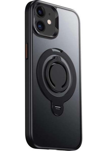 iPhone 12 Avatar 360 Dönen Magsafe Kapak - Siyah
