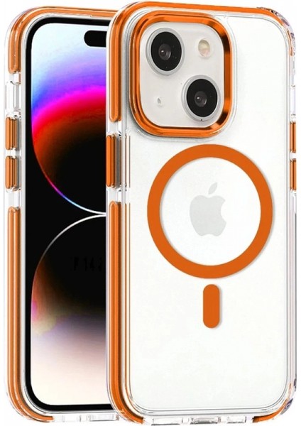 iPhone 14 Bella Magsafe Kapak - Turuncu