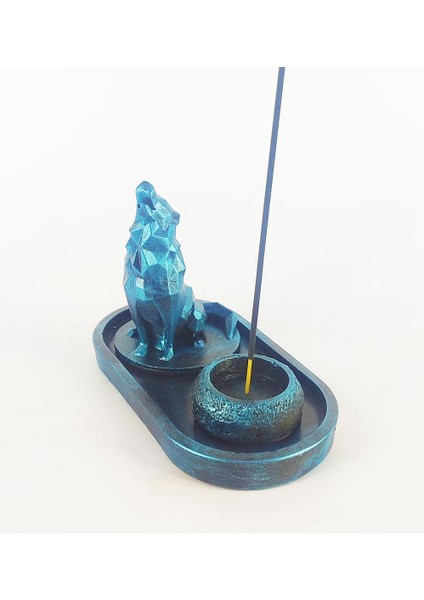 Uluyan Kübik Kurt Çubuk Tütsülük ve Tealight (Mavi) modelleri