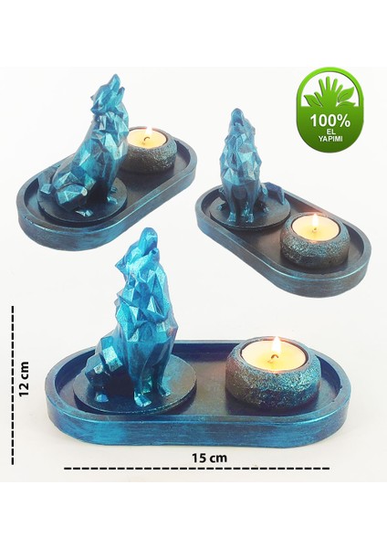Uluyan Kübik Kurt Çubuk Tütsülük ve Tealight (Mavi) fırsatları