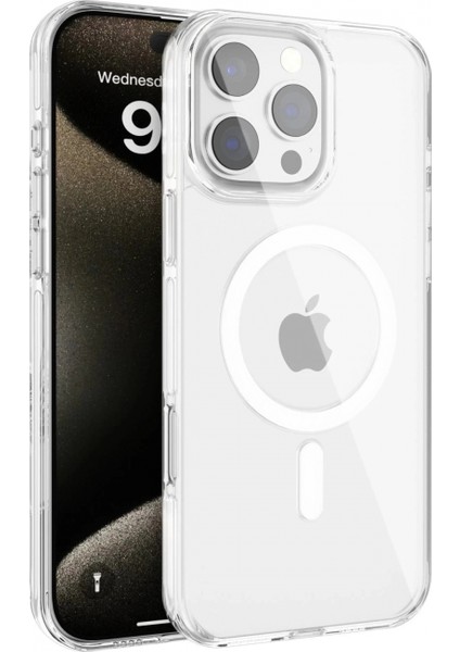 iPhone 16 Pro Gleam Pc Sert Magsafe Kılıf - Şeffaf