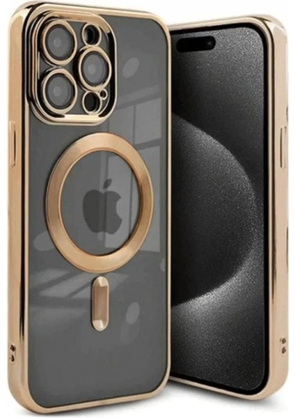 iPhone 15 Pro Kılıf Kross Magneticsafe Kapak - Gold