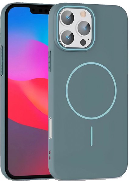 iPhone 16 Pro Broş Magsafe Kapak - Turkuaz