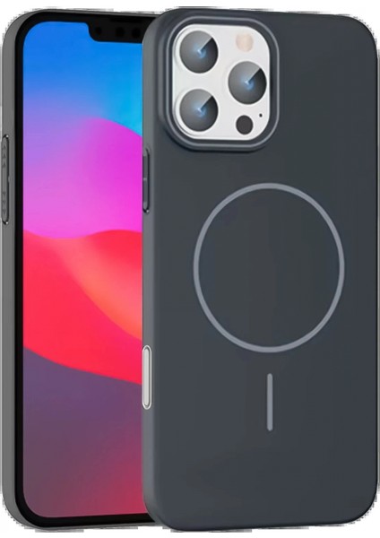 iPhone 16 Pro Max Broş Magsafe Kapak - Füme