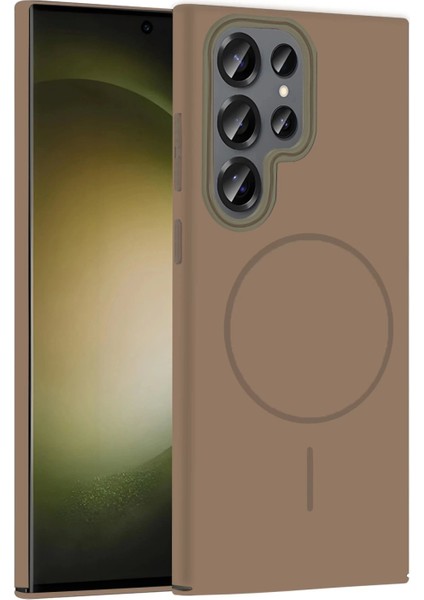 Samsung Galaxy S23 Ultra Broş Magsafe Kapak - Çöl Titanyum