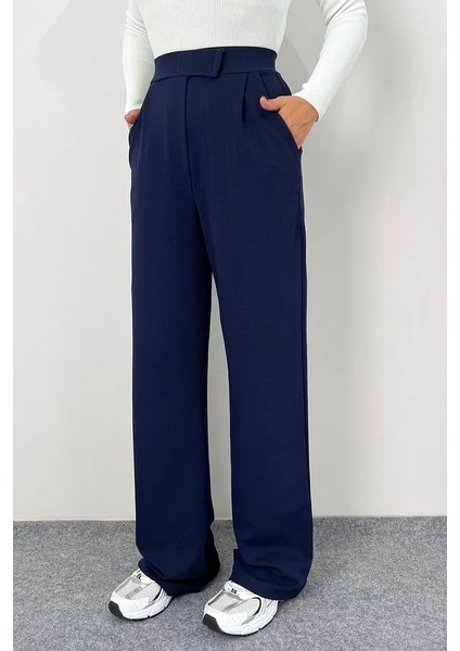 Kadın Likralı Cırt Kapama Siyah Palazzo Pantolon indirimleri