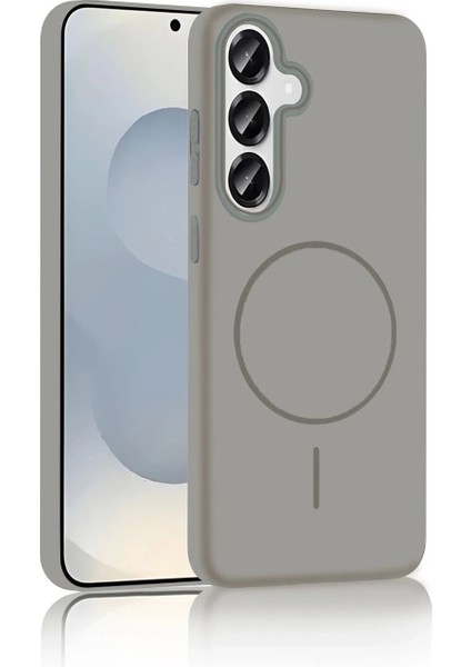 Samsung Galaxy S23 Fe Broş Magsafe Kapak - Titan Gri modelleri
