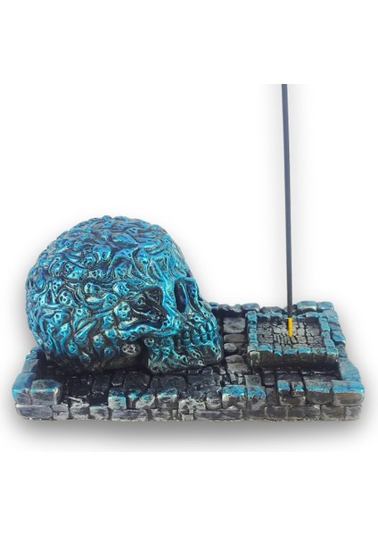 Kuru Kafa Büyük Çubuk Tütsülük ve Tealight (Mavi) fiyatları