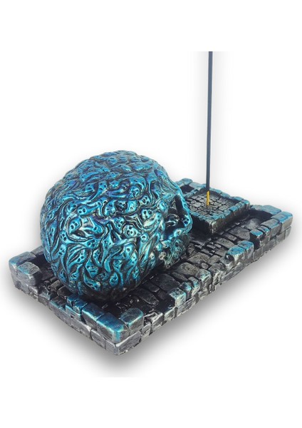 Kuru Kafa Büyük Çubuk Tütsülük ve Tealight (Mavi) modelleri