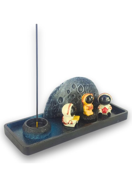 Dolunay Astronot Çubuk Tütsülük ve Tealight modelleri