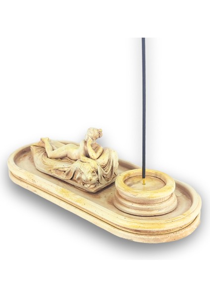 Antik Roma Reclining Naiad Çubuk Tütsülük ve Tealight modelleri