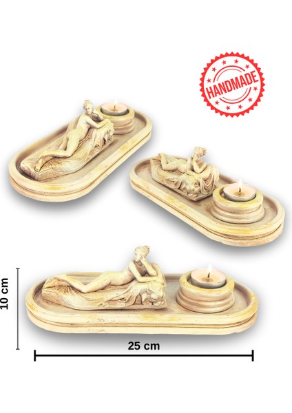 Antik Roma Reclining Naiad Çubuk Tütsülük ve Tealight indirimleri