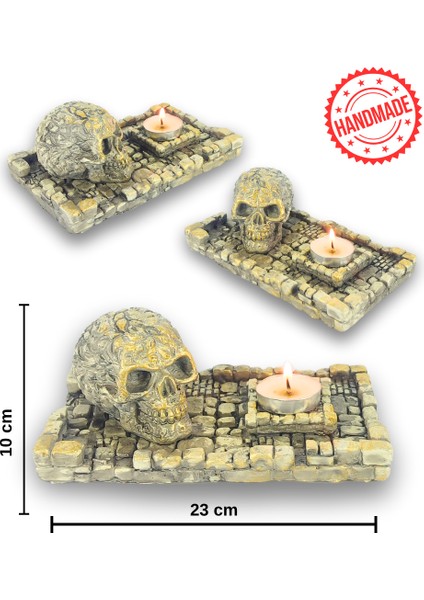 Kuru Kafa Küçük Çubuk Tütsülük ve Tealight (Beyaz) fırsatları