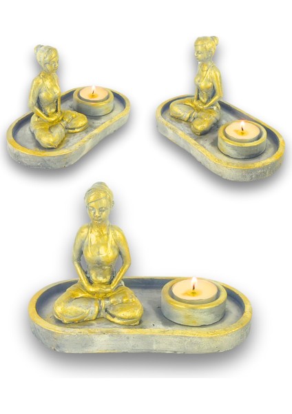 Yogacı Kız Çubuk Tütsülük ve Tealight (Beyaz) indirimleri