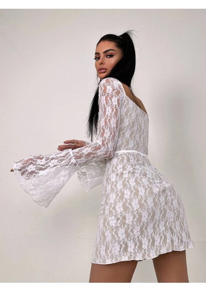 Hestia Dantel & Gloplu Mini Elbise modelleri