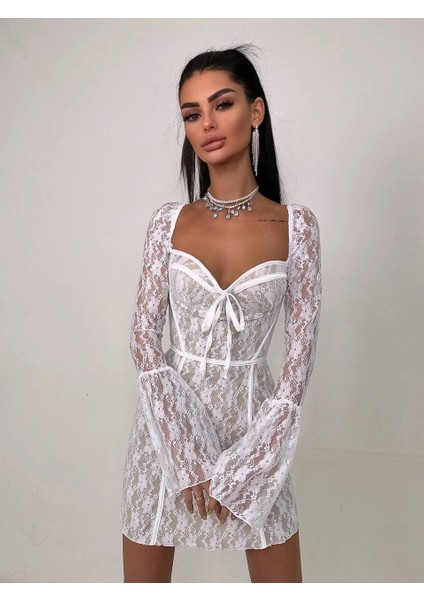 Hestia Dantel & Gloplu Mini Elbise indirimleri