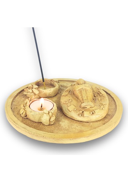 Antik Mısır Daire Sarcophagus Lahit Çubuk Tütsülük ve Tealight fırsatları
