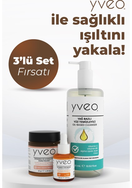 Skin Detox 3 Lü Set – Peeling, Yüz Temizleme Yağı, C Vitamini fiyatları