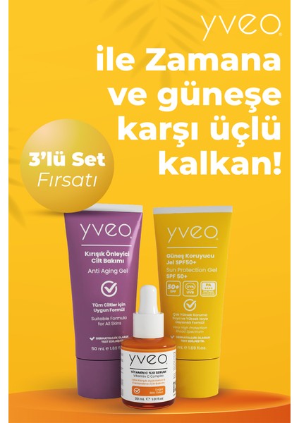 All Day Shield 3 Lü Set – Anti Aging Jel, Güneş Jeli, C Vitamini fiyatları