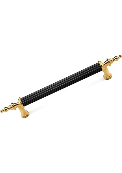 Ars-Taş Elif Kulp ( 128 cm ) Metal Vidalı. Dolap,şifonyer,ünite,komidin,mutfak Dolabı,vestiyer Siyah-Altın