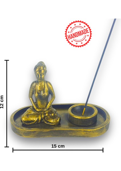 Yogacı Kız Çubuk Tütsülük ve Tealight (Altın) fırsatları