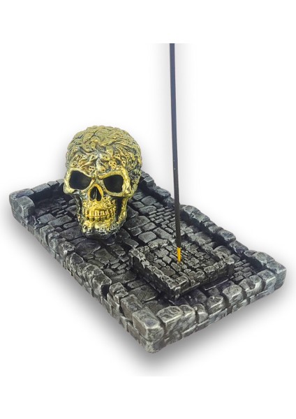 Kuru Kafa Küçük Çubuk Tütsülük ve Tealight (Altın) modelleri