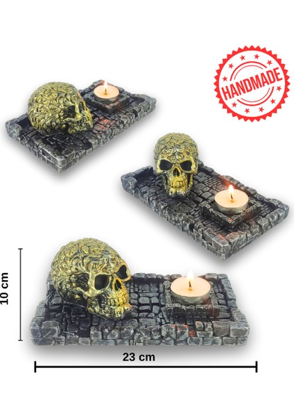 Kuru Kafa Küçük Çubuk Tütsülük ve Tealight (Altın) fırsatları