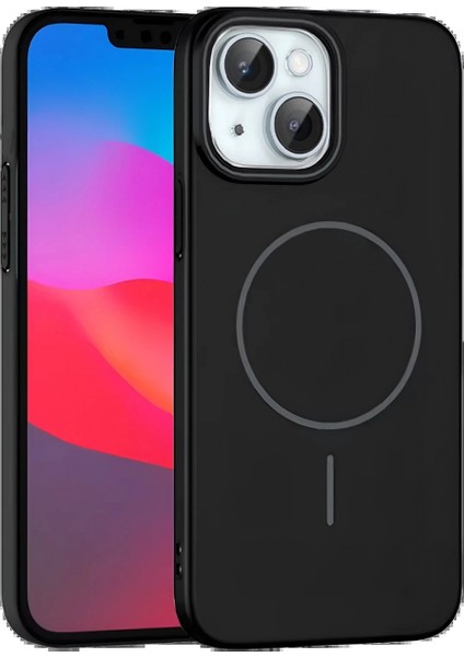 iPhone 15 Plus Broş Magsafe Kapak - Siyah