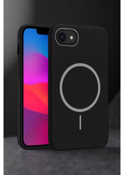 iPhone 16E Broş Magsafe Kapak - Siyah
