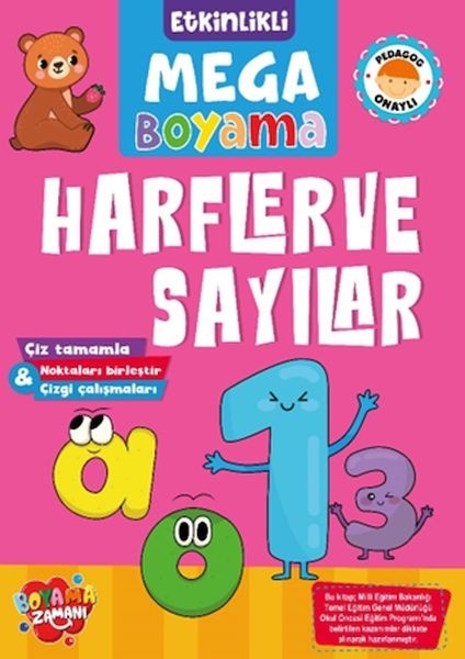 Etkinlikli Mega Boyama Harfler ve Sayılar Anonim Yazar Ciltsiz 64 Sayfa Pedagojik Onaylı