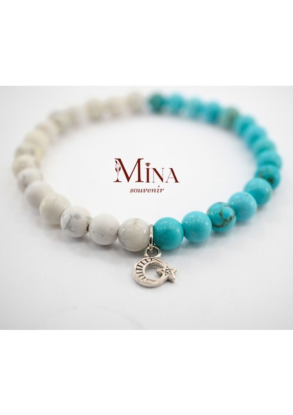 Doğu Türkistan Temalı Doğal Taş Bileklik(Havlit :sakinleştirici Firuze : Nazar) fiyatları