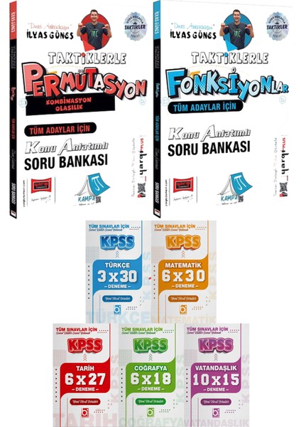 Taktiklerle Permütasyon Kombinasyon Fonksiyonlar Ilyas Güneş - 5 Ders 31 Deneme