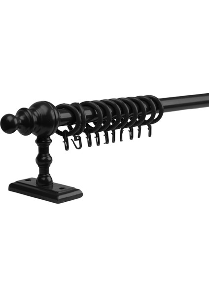 Siyah Raysız Ahşap Rustik Perde Askısı Rustik Borusu fiyatları