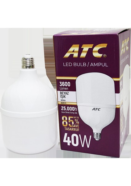 40W Torch LED Bulb Ampul Beyaz E27 (3791)