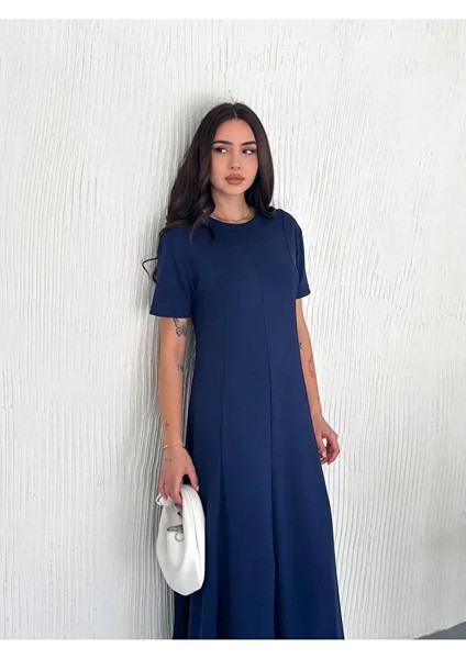 Kadın Bisiklet Yaka Modal Kumaş Elbise modelleri