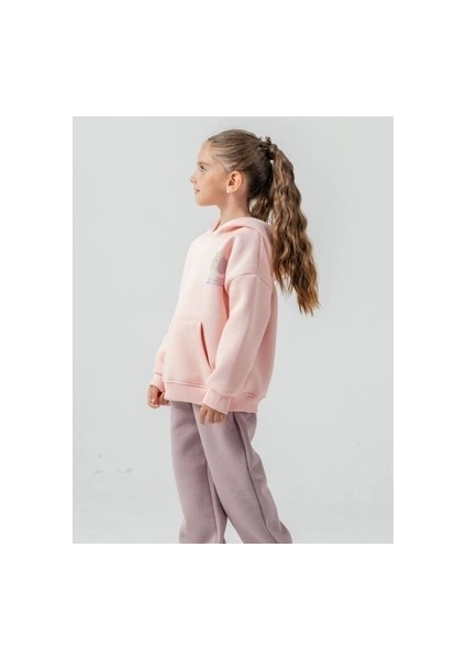 Pudra Çocuk Kapüşonlu Eşofman Takımı fiyatları