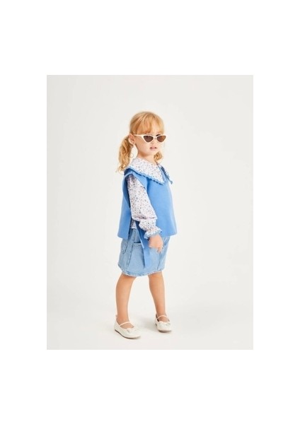 Kız Triko Süveter 3 'lü Kot Etek Takım modelleri