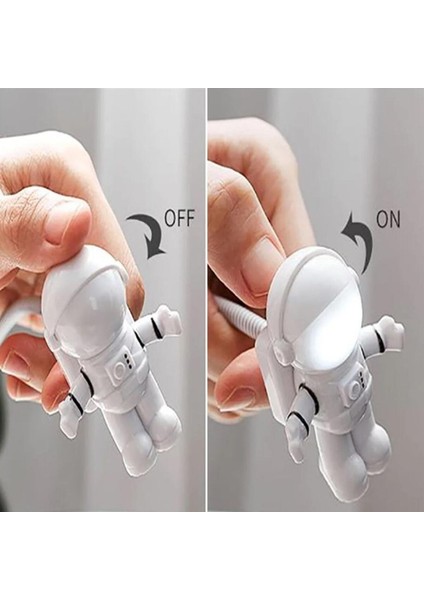 USB Astronot Gece Lambası, Masa Lambası, Kitap Okuma Lambası Işığı (3791) indirimleri