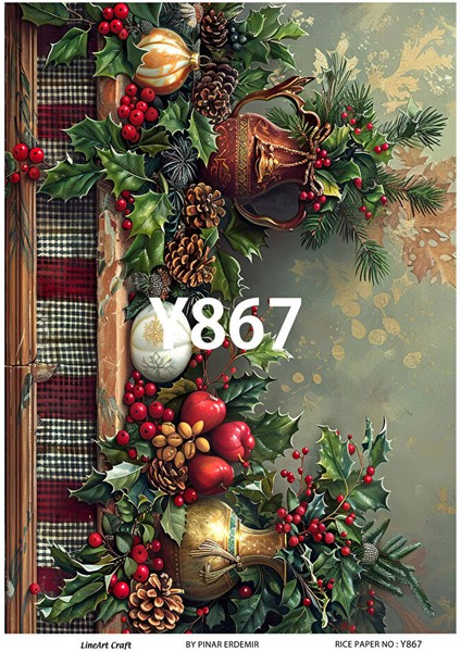 Yeniyıl Serisi Y867 Pirinç Dekopaj 30 * 42 cm