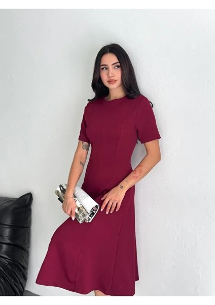 Kadın Bisiklet Yaka Modal Kumaş Elbise indirimleri