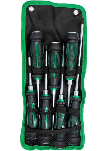 6060 Darbeli Düz/yıldız Tornavida Takımı Bez Çantalı 7 Parça fiyatları