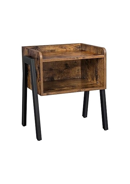 Vasagle Komodin - Yan Sehpa Rustik Ahşap Görünüm