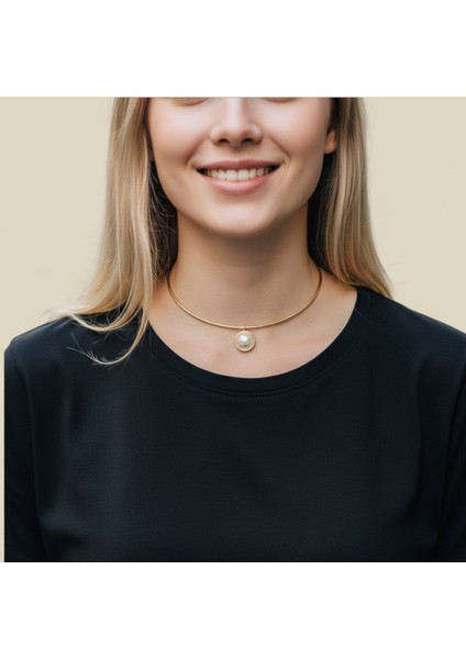 Altın Kaplama Incili Choker