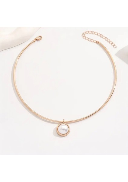 Altın Kaplama Incili Choker modelleri