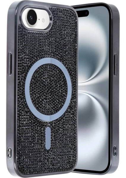 Apple iPhone 16E Helen Magsafe Kapak - Siyah modelleri